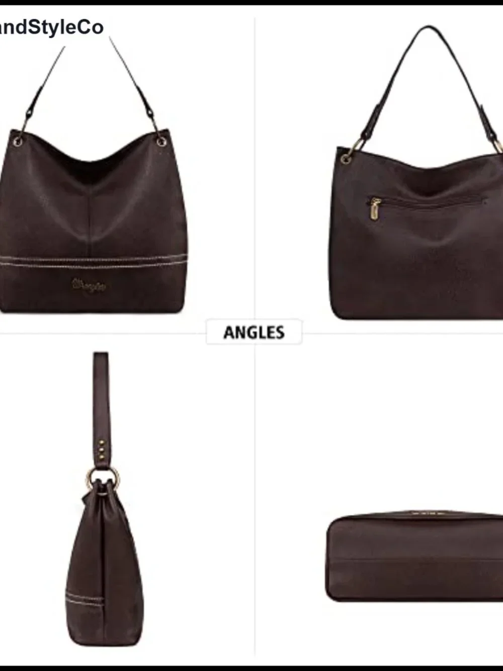 Vegan Leather Hobo Bag Top Handle Shoulder Purse Large